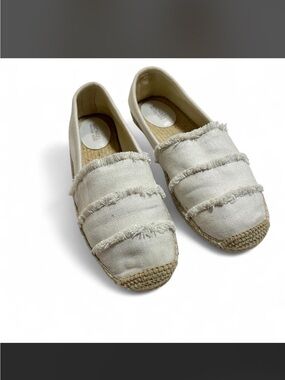 Michael Kors Women's Cream Canvas Espadrille Flats Slip-On